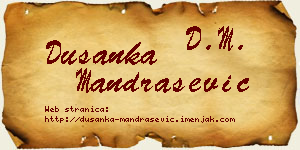 Dušanka Mandrašević vizit kartica